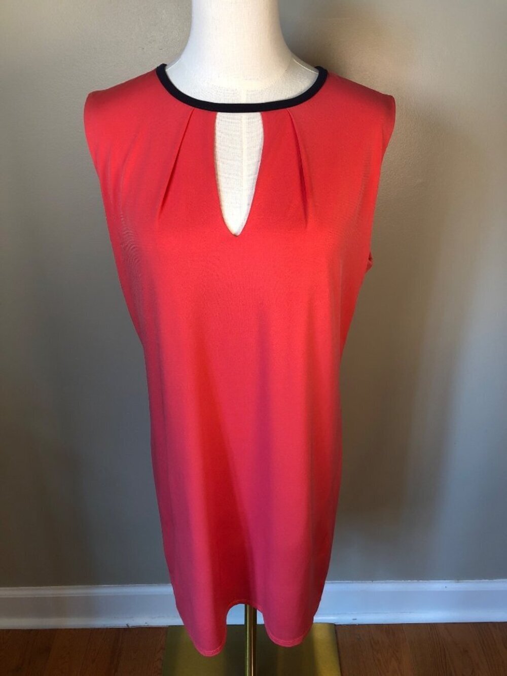KUT From The Kloth Sleeveless Shift Dress With Front & Back Cutouts Coral Size 6